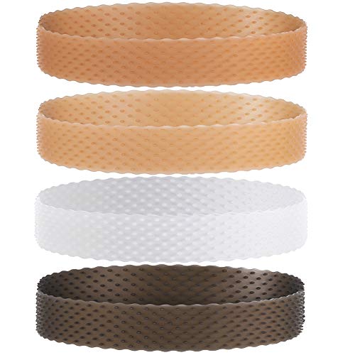 Firtink Lot de 4 bandeaux de perruque en silicone antidérapants réglables et antidérapants Cover