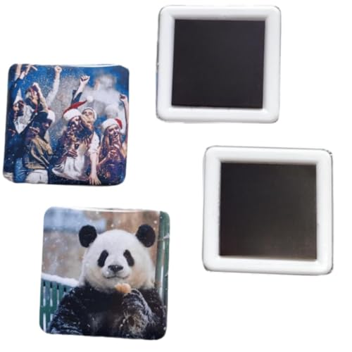 Kit fai da te per creare magneti quadrati per foto, crea magneti personalizzati con 100 set di forniture per decorazioni personalizzate per frigorifero