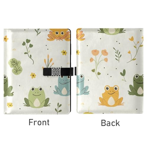 Carnet ligné grenouille en cuir de taille 16,7 x 9,2 cm pour vos notes