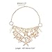 PH PandaHall Mermaid Shell Necklace Trendy Natural Shell Bib Beach Necklaces Starfish Conch Pendants with Iron Chains and Brass Lobster Claw Clasps Mermaid Costume Jewelry for Women, Golden, 19.6