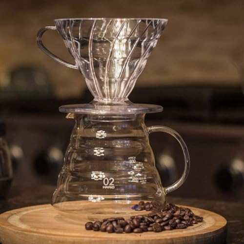 Image of Supvox Plastic V60 Coffee Dripper Heat Resistant Resin Pour-Over Coffee Dripper with Handle Universal Pour-Over Coffee Dripper for Coffee Server 1-4 Cups, V60 Dripper Alternative