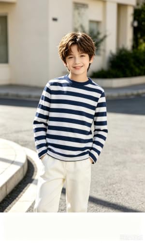 Image of Magic Park 6M-14Y Kid Striped T-Shirt Boys Cotton Tee Basic Top