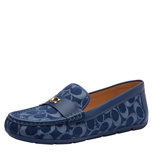 Coach Women's Sculpted C Driver in Signature Denim Loafer