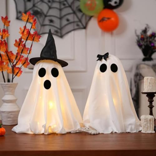 Décoration d'Halloween fantômes avec chapeau de sorcière pour meuble - 3