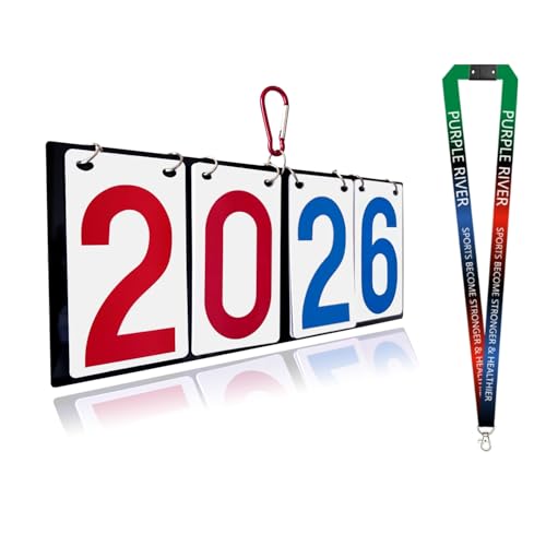 Purple River Portable Hanging Flip Scoreboard, Score Keeper for Baseball