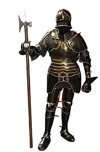 NauticalMart Medieval Knight Gothic 15th Century Closed Full Suit Of Armor Wearable Halloween Costume In Antique