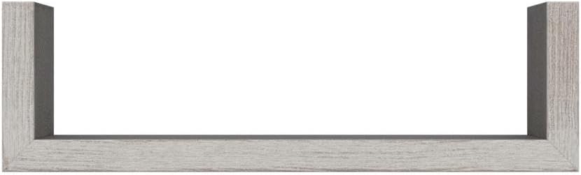 Greenco Set of 3 Floating “U” Shelves, Easy-to-Assemble Floating Wall Mount Shelves for Bedrooms and Living Rooms, Rustic Finish