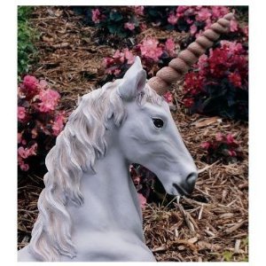 Estatua Unicornio para decoración de jardín y hogar miniatura 2