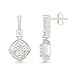 DGOLD Sterling Silver White Round Diamond Fashion Earring (0.03 Cttw)