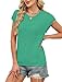 Sampeel Womens Tops Spring Trendy Short Sleeve Holiday Sweaters Shirts Fashion Clothing Christmas Green L