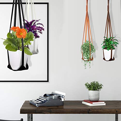 Eubuy EUBU00007 Leather Plant Hanger, Modern Design Hanging Planter Decorative Plant Pot thumb #3