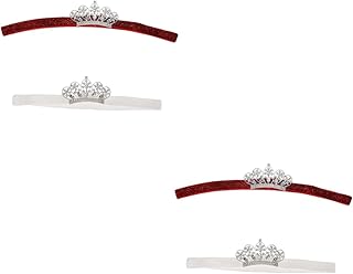 Totority 4 Peças Acessórios De Cabelo Coroa De Bebê Para Crianças Tiaras Para Crianças Acessórios De Cabelo Para Bebês Meninas Tiara Glitter Tiara Tiara Tiara Tiara Joias De Cabelo De Bebê