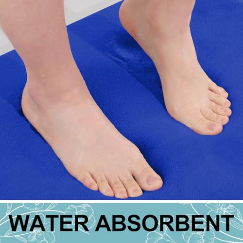 Smiry Memory Foam Toilet Rugs U-Shaped 24x20, Extra Soft Absorbent Non-Slip Contour Bathroom Rugs, Machine Washable Bath Mats for Toilet, Royal Blue by Smiry - Image 5