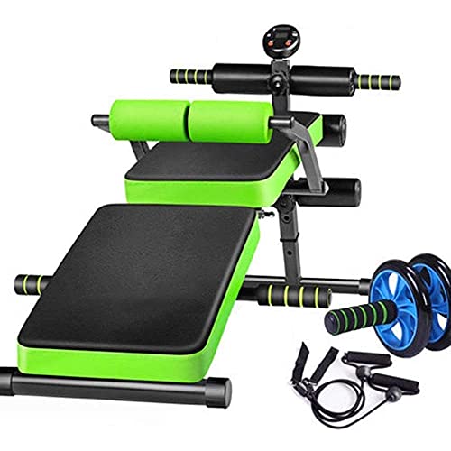 Folding Ab Sit Up Bench - Comes with Dumbbells and