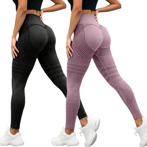 Pantalones leggings deportivos para running y yoga con cintura elástica de soporte