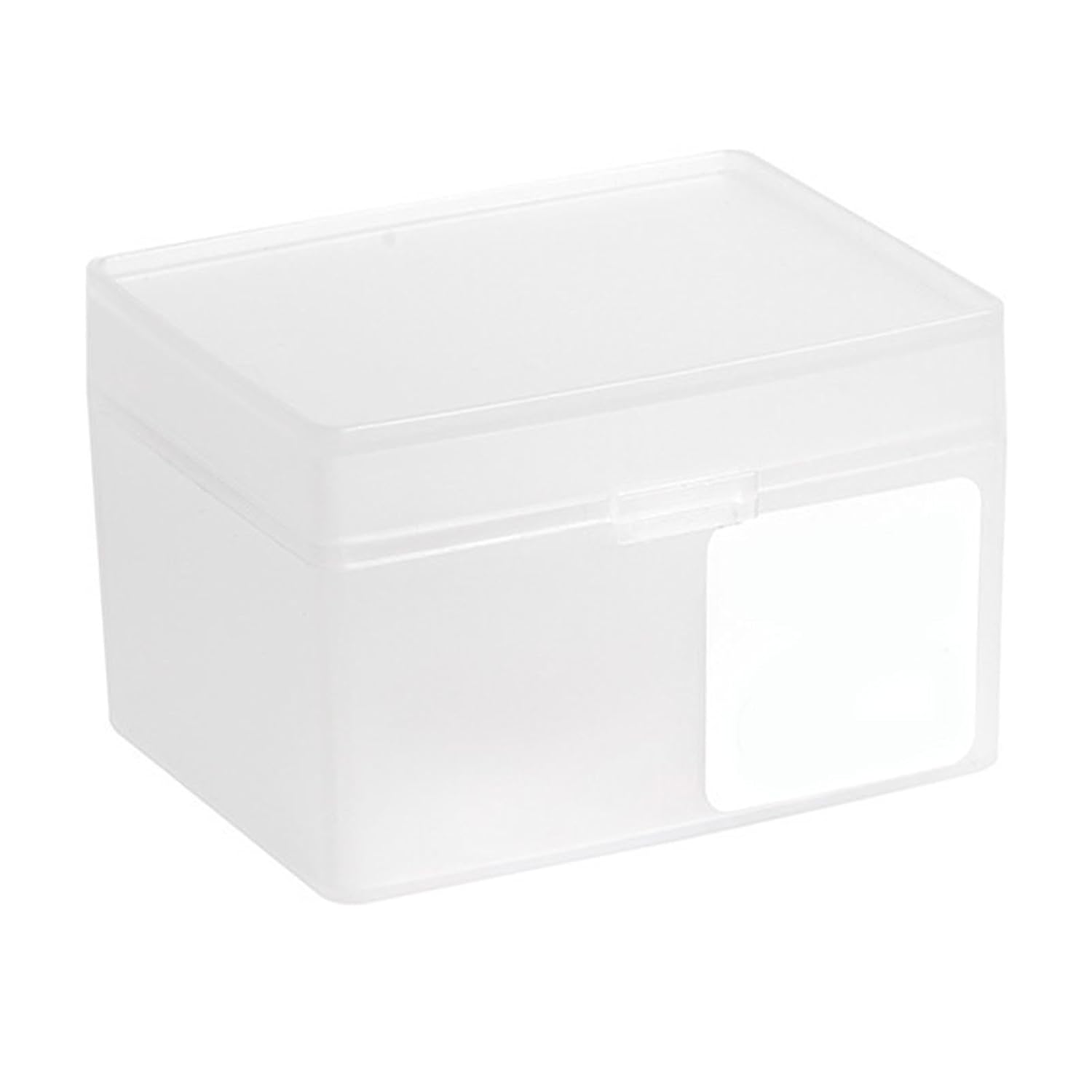 Small Plastic Storage Container Clear Rectangle Bead Organizer Case Mini Plastic Organizer with Hinged Lid for Collecting Small