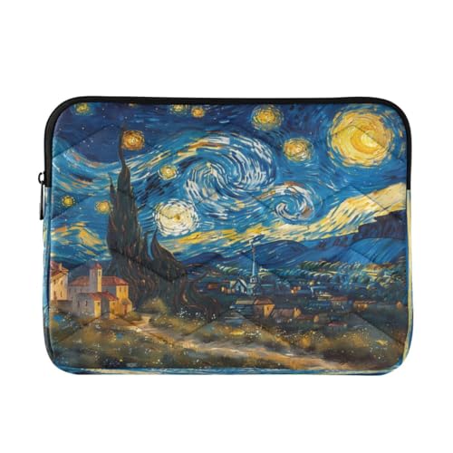 JUMBEAR Van Gogh - Funda protectora para portátil de 13 a 14 pulgadas, diseño de cielo estrellado