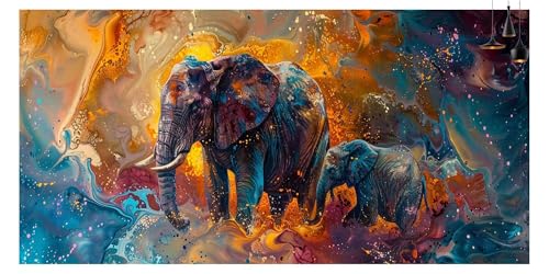 Peinture diamant 5D éléphant en cristal strass haute définition