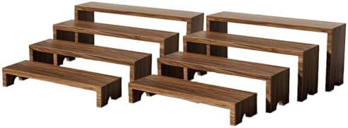 Amazon.com: 2 Set Large Wooden Tiered Riser Stand for Vendor Booth ...
