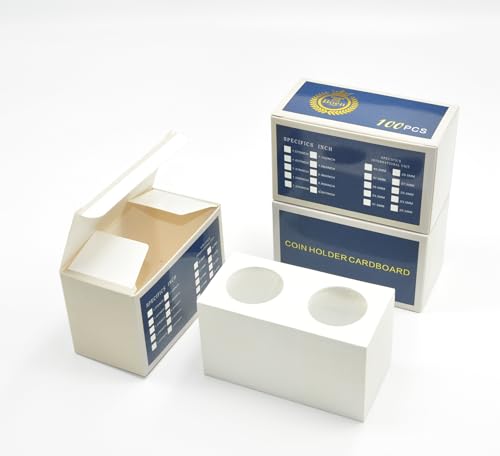 Boen 33mm Coin Flips 300Pcs 2x2 Cardboard Holders