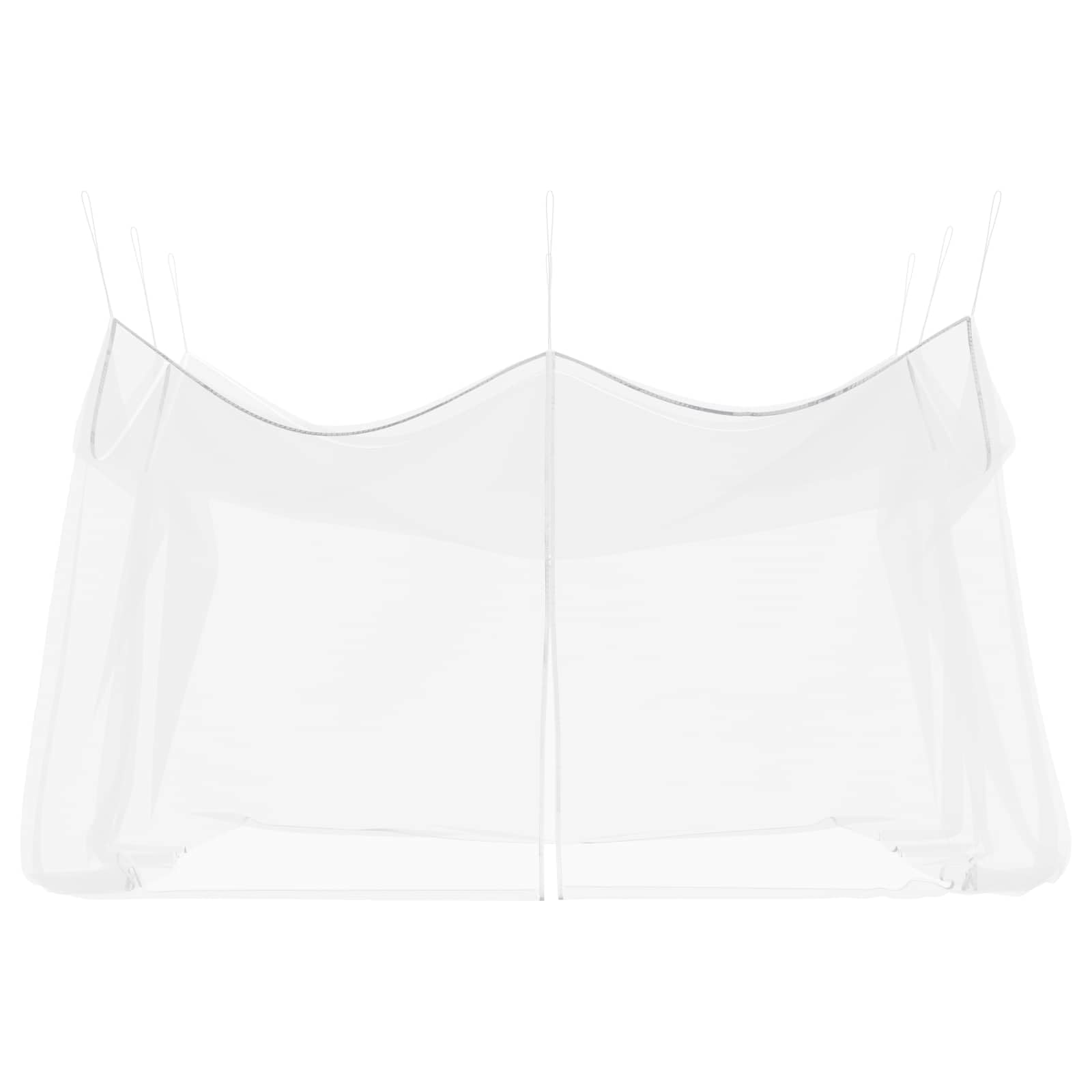 Garten Mücken Netz 156 Mesh aus Polyester, weiß 3 x 4,5 x 2,5 m mit Reißverschluss, 8 m Seil, für Terrasse Balkon Zelt Hängematte und Outdoor