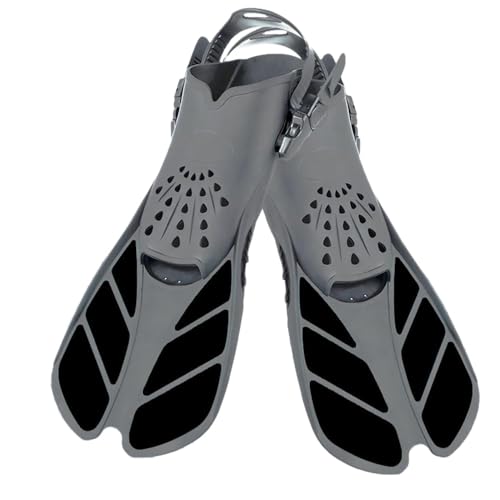 Palwin Aletas De Snorkel, Tallas 36-41 Ajustable Aletas Natacion Piscina con Bolsa De Almacenamiento, Aletas Buceo para Adultos y Niños Aletas Cortas para Snorkeling Abierto Talón Natación Aletas