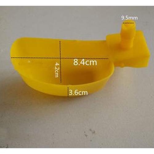 SaiDian 10 Pcs Automatic Bird Waterer for Cage Pigeon Automatic Water Feeder for Chickens Farm Animal Tool Right Hanging Poultry Drinking Bowls