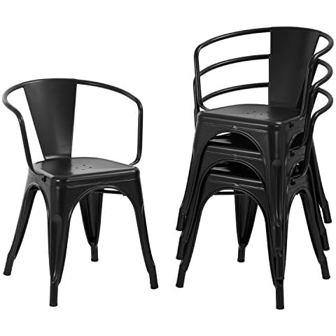 FDW Metal Dining Chairs Set of 4 Cover