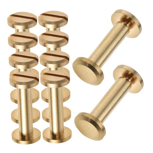 OSALADI Elegant Metal Binding Screws 10pcs Screw Rivet Posts for Book Binding Ideal for Photo Albums Purses