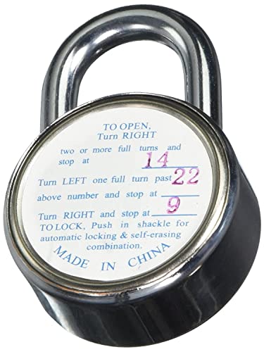 NU-SET Lock | 2-Inch Laminated Steel Combination Padlock | Single Spin Dial Laminated Padlock for Door Security | Home Improvement & Door Hardware (Black)
