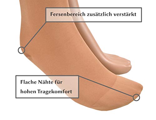 Mi-bas de compression pour voyages et stations debout prolongées beige - 6