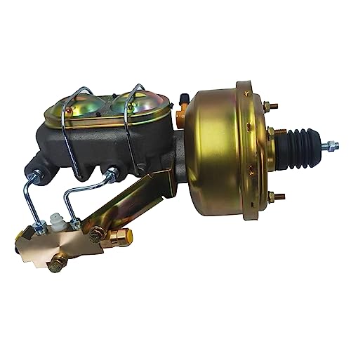 BST BSSP 7' Single Zinc Power Brake Booster & 1-1/8' Master Cylinder Disc Drum Valve Kit 3512 + PV...