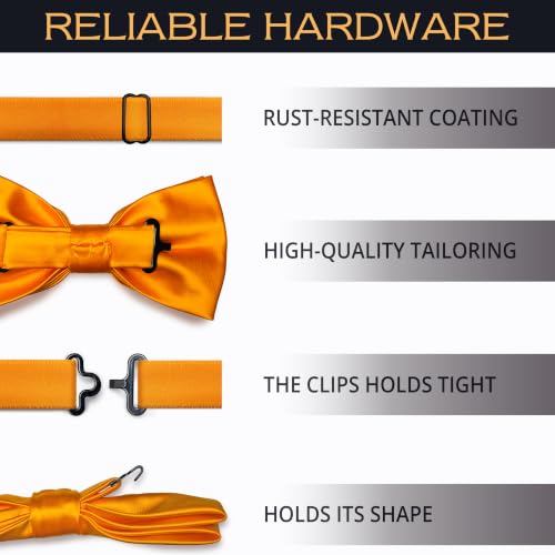 Image of Adam Young Men's Bow Ties Pre-Tied Style Formal Satin Classic Bowtie for Tuxedo Faux Silk
