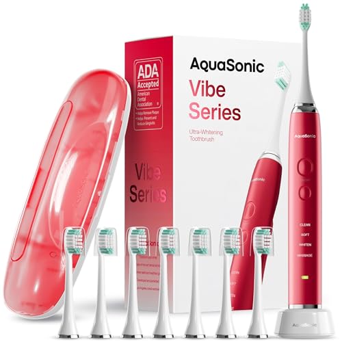 Aquasonic Vibe Series Ultra-Whitening Toothbrush – ADA Accepted Electric Toothbrush