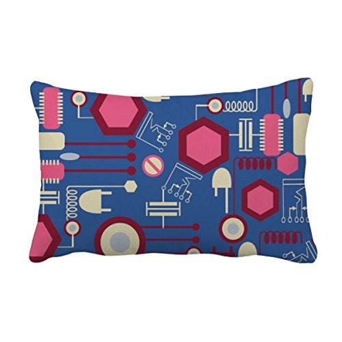 Coussin lombaire imprimé schéma électrique : idée cadeau déco originale - 2