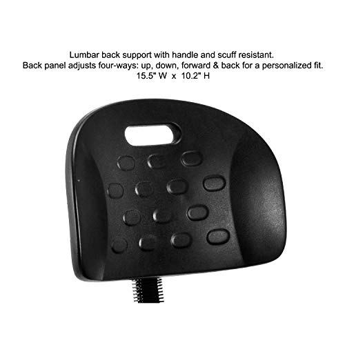 Image of Perch Ergonomic Chair - Adjustable Height Desk Chair with Handle & Stationery Caps, Industrial Counter Height Chair for Workbench or Standing Desk Use