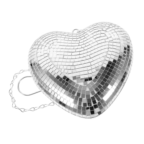 Bola espejada en forma de corazón para decoración de fiestas, bodas y cumpleaños miniatura 1