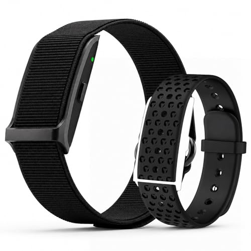 Kivermo Hlth Health Band Hlth Band 1.0 Screen-Free Health Fitness Tracker 30-Day Battery Sleep HRV SpO2 and Activity Tracker 1ATM Water Resistant Bluetooth 5.2 Free App (Black)