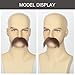 Yan Dream 5pcs/Pack Brown Fake Mustache for Men Classic Halloween Self Adhesive Fake Beard Novelty Stick On Fake Mustaches