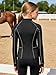 Zaldita Kids Girls Equestrian Riding Zipper Shirt Jacket Riding Horse Thumb Holes Zip-up Athletic Sweatshirt Black 4 Years
