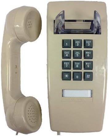 Teléfono de pared industrial con dialpad y placa de pared - ASHBeige by HQTelecom