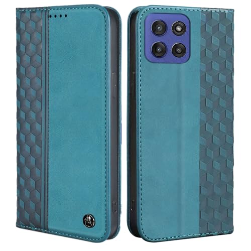 Image of Wallet Case for Motorola Moto G 5G 2025 6.6 inch - PU Leather Flip Cover with Card Holder Slots, Strong Magnetic Folio Kickstand Phone Case, Green