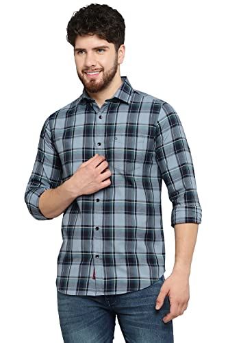 Image of Allen Cooper Checks Shirts for Men - 100% Cotton Comfort Fit Casual and Formal Shirt - Breathable, Soft, Classic Style (Multiple Colors)