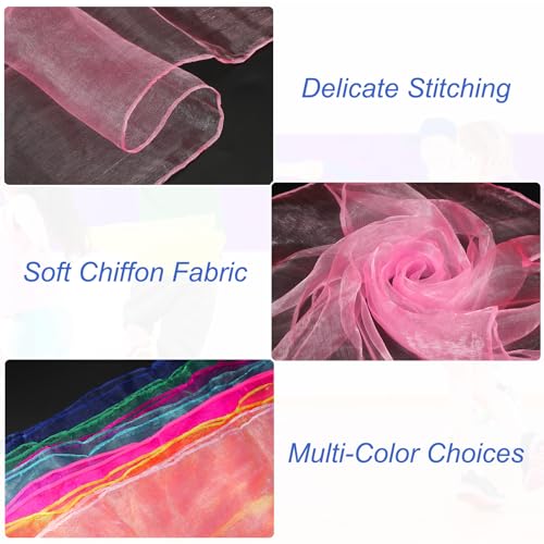 Foulards de danse rose 61 cm pour éveil musical et habillage - 3