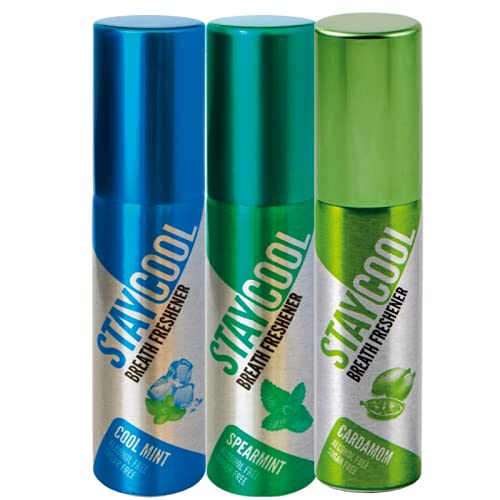 Stay Cool Breath Freshener Spray (Cool Mint + Spearmint + Cardamom, Combo, Pack of 3) (B09BTTL12W) Amazon Price History, Amazon Price Tracker