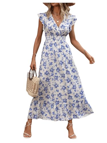 Milumia Summer Flowy Bohemian Dresses for Women 2024 Boho Floral