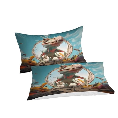 Parure de lit lézard 3D pour chambre d'enfant et ado en 140x200 - 3