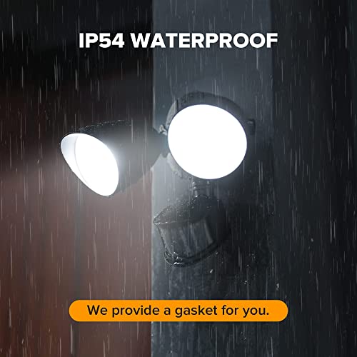 Lutec 32W 2500 Lumen Led Security Lights Motion Sensor Light Outdoor, 5000K Daylight, Ip54 Waterproof, Dusk To Dawn, Motion Detector Flood Light For Garage, Yard, Porch-Black #TOP6