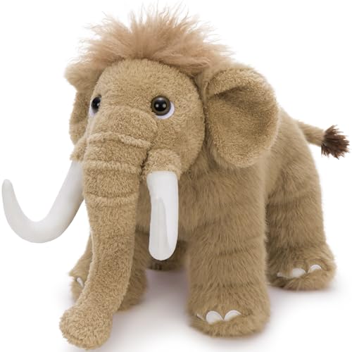 Image of BENINY Woolly Mammoth Plush Toy, Cute Soft Elephant Stuffed Animal for Boys Girls Kids, 16 inch Cuddly Christmas Birthday Gift for Ancient Animal Lover