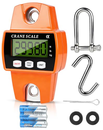 Báscula colgante digital, 300 kg, báscula de carga precisa, báscula colgante, báscula electrónica para peces, 50 g, báscula portátil para caza, báscula dinamométrica